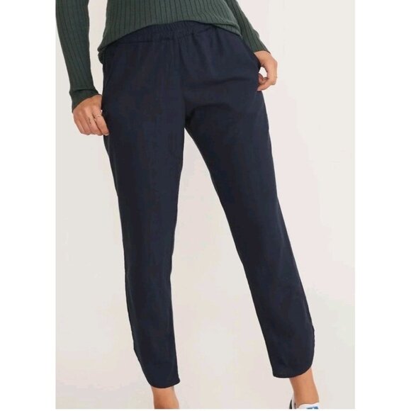 Marine Layer Re-Spun Allison Pant Navy Blue Ankle Pants Modal Blend XL NWT - Picture 1 of 10